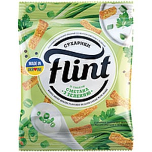 "Flint" - Snack aus Weizenbrot mit Sauerrahm-Kräuter-Geschma...