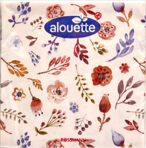 alouette Serviette Gräser/Blüten