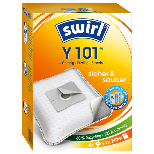 Bild 1 von Swirl® Staubsaugerbeutel Y101 4er+1 Filter