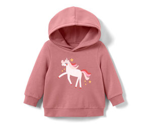 Kinder-Sweatshirt mit Wendepailletten, Einhorn oder Print (Gr. 86/92)