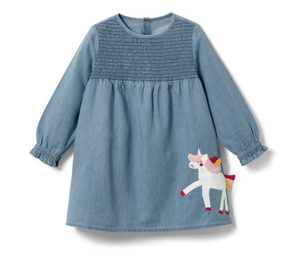 Kinder-Chambray-Kleid