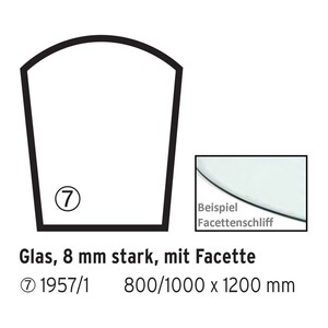 Firefix Glasbodenplatte Trapez