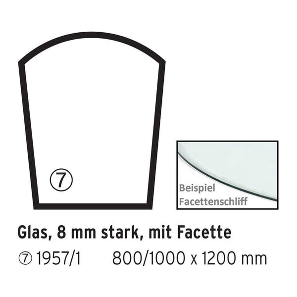 Bild 1 von Firefix Glasbodenplatte Trapez