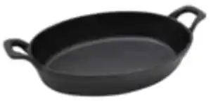 Carl Schmidt Sohn PARILLA Servierpfanne Schwarz Gusseisen oval 30 x 17 cm