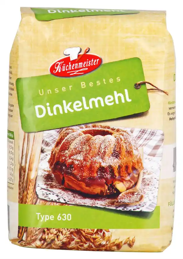 Bild 1 von KÜCHENMEISTER Dinkelmehl, 1-kg-Packg.