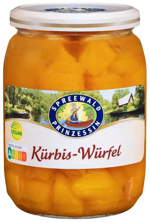 Bild 1 von SPREEWALD PRINZESSIN Kürbis-Würfel, 670-g-Glas