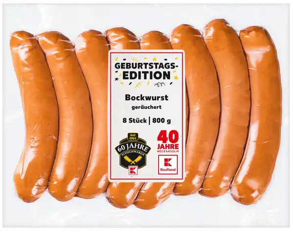 Bild 1 von Aus eigener Herstellung Bockwurst, 8 St. = 800-g-Packg.