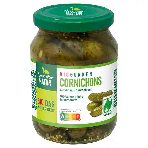 Bild 1 von NUR NUR NATUR Bio-Gurkenvariation Cornichon 370 g