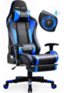 GTPLAYER Gaming Chair, Gaming Stuhl mit Lautsprecher Bürostuhl Schreibtischstuhl Musik Audio Gamer Stuhl Drehstuhl Ergonomisches Design PC Stuhl Multi-Funktion E-Sports Chefsessel