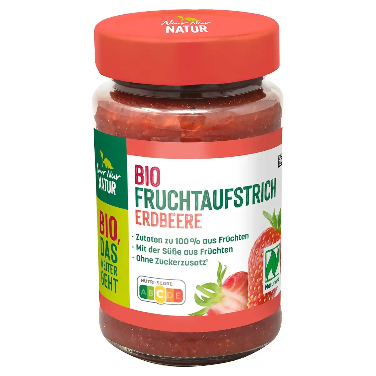 Bild 1 von NUR NUR NATUR Bio-Fruchtaufstrich-Erdbeere 250 g