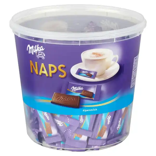 Bild 1 von Milka Pralinen Naps Alpenmilch 207 Portionen (1kg)