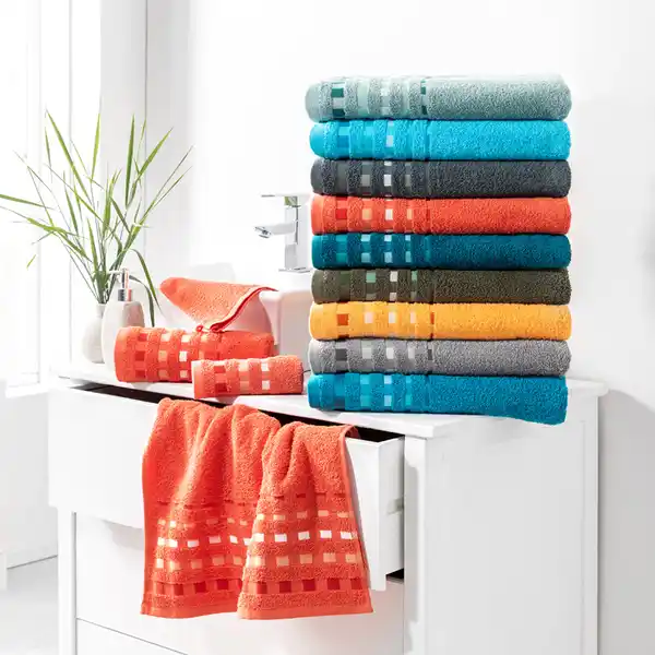 Bild 4 von Gästehandtücher "Korfu" - 3er-Set, Smaragd