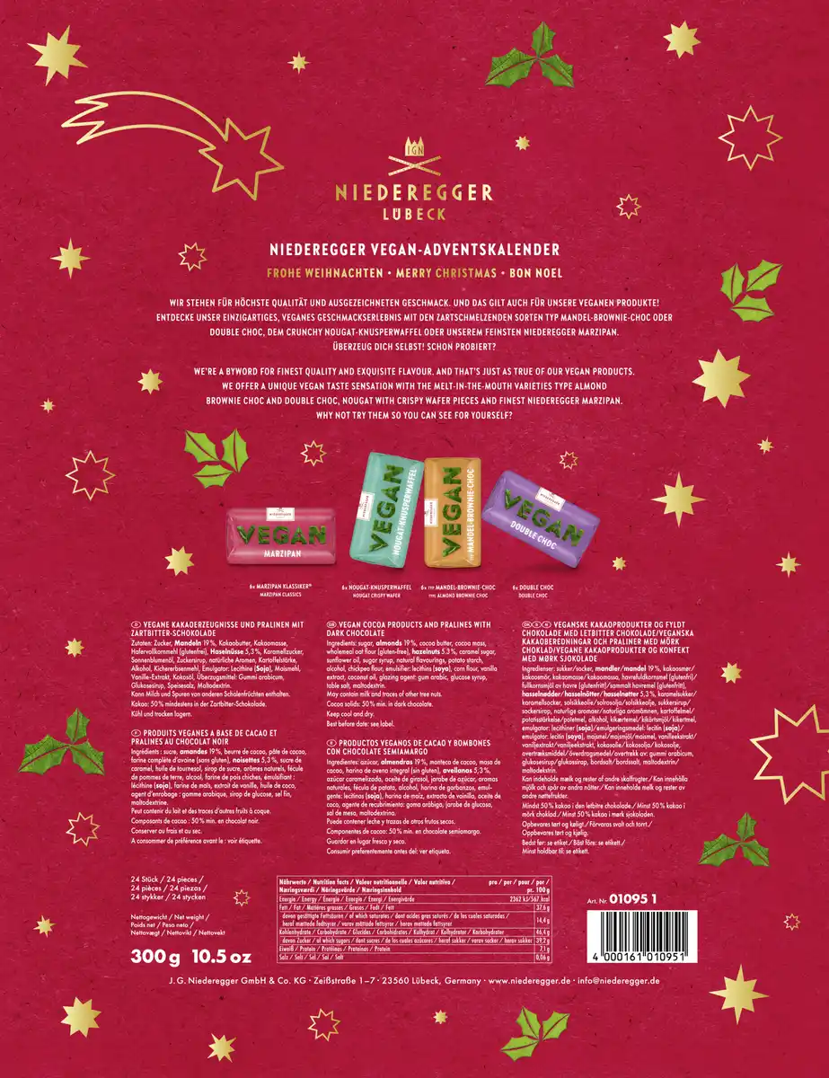Bild 2 von Niederegger Adventskalender Vegan, 300 g