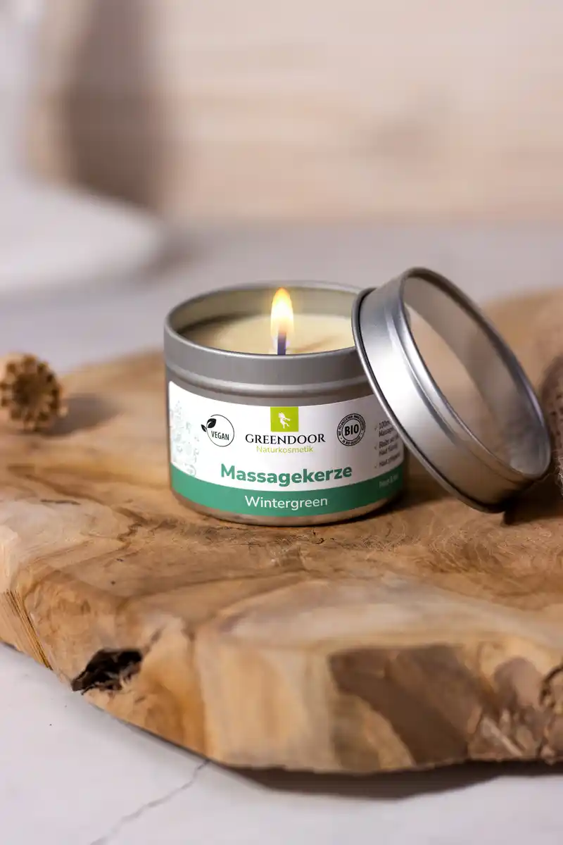 Bild 2 von GREENDOOR Massagekerze Wintergreen, 100 ml