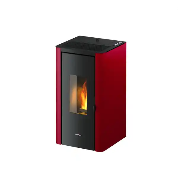 Bild 1 von Freepoint Pelletofen 'Indigo' Stahl schwarz/rot 7 kW