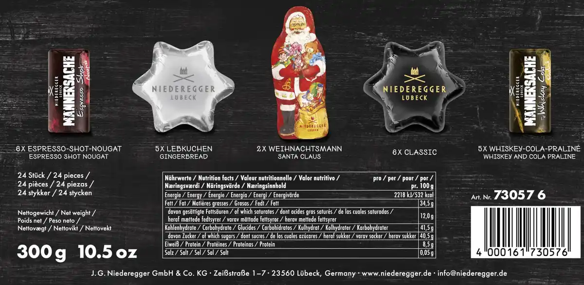 Bild 3 von Niederegger Adventskalender Männersache 2024, 300 g