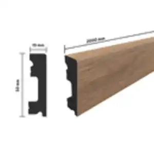 toom Sockelleiste Eiche natur 2000 x 50 x 15 mm