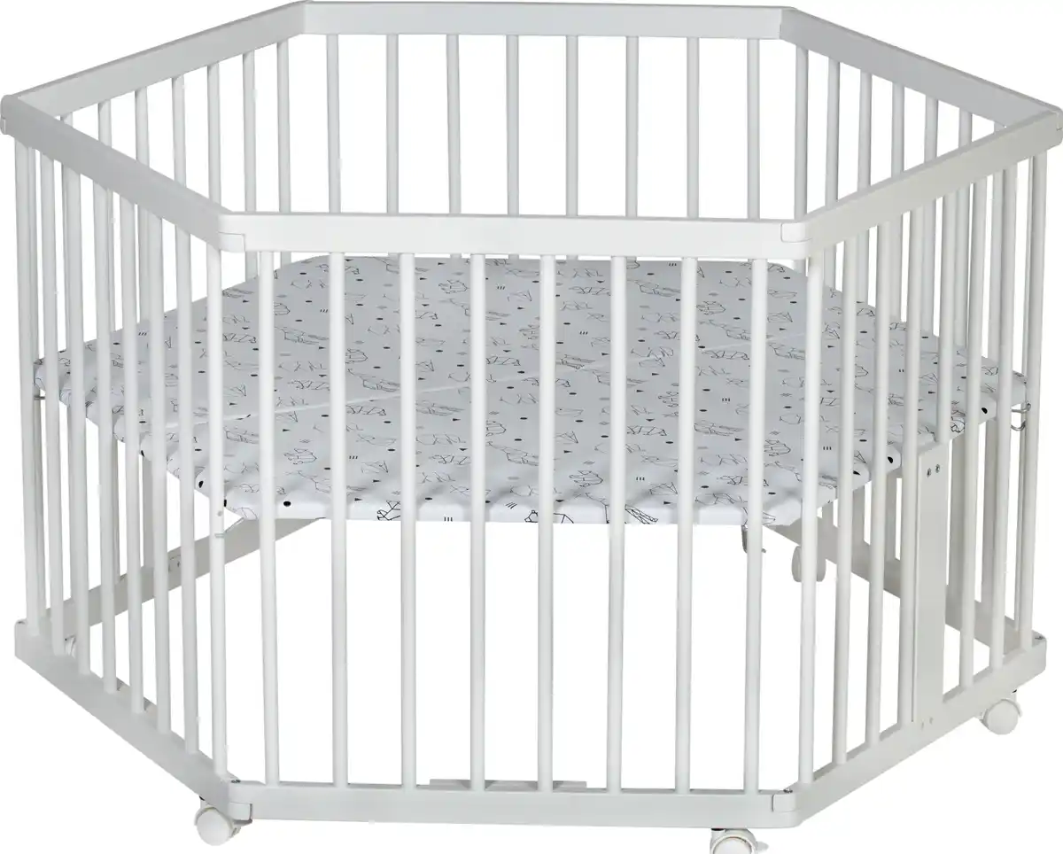 Bild 2 von Schardt 6-eckiges Laufgitter Buche, weiß