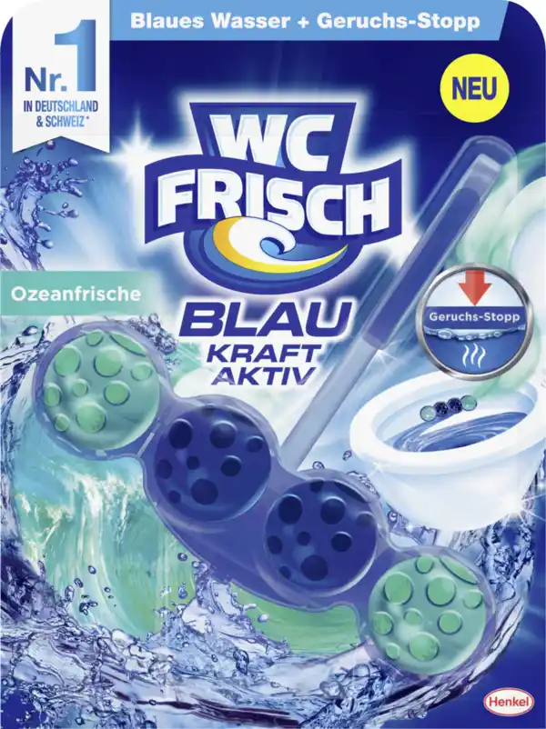 Bild 1 von WC FRISCH Blau Kraft-Aktiv Duftspüler Ozeanfrische, 50 g