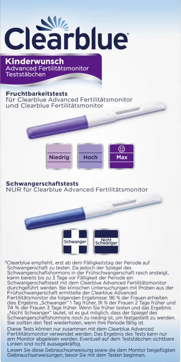 Bild 2 von Clearblue Fertility Fertilitätsmonitor Teststäbchen