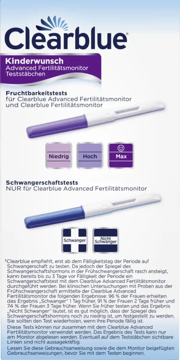 Bild 2 von Clearblue Fertility Fertilitätsmonitor Teststäbchen