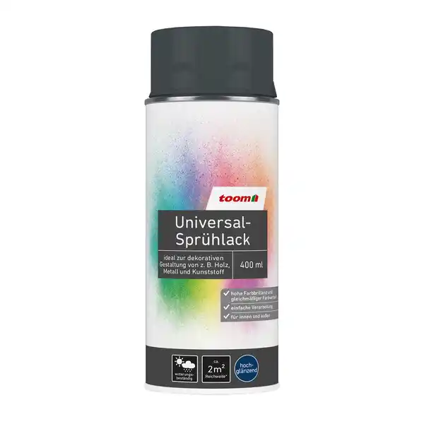 Bild 1 von toom Universal-Sprühlack 'Felsenwand' felsgrau glänzend 400 ml