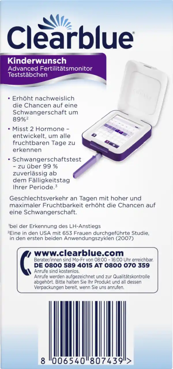 Bild 3 von Clearblue Fertility Fertilitätsmonitor Teststäbchen