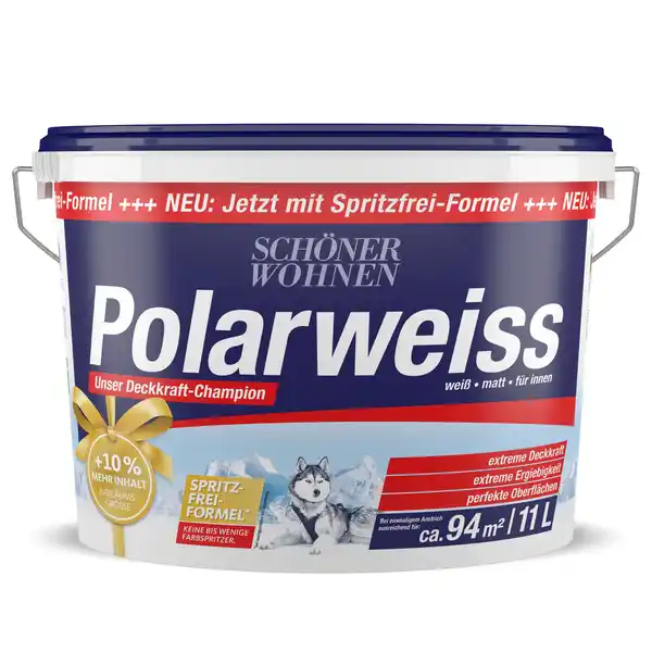 Bild 1 von Schöner Wohnen Farbe Wandfarbe 'Polarweiß' matt 11 l