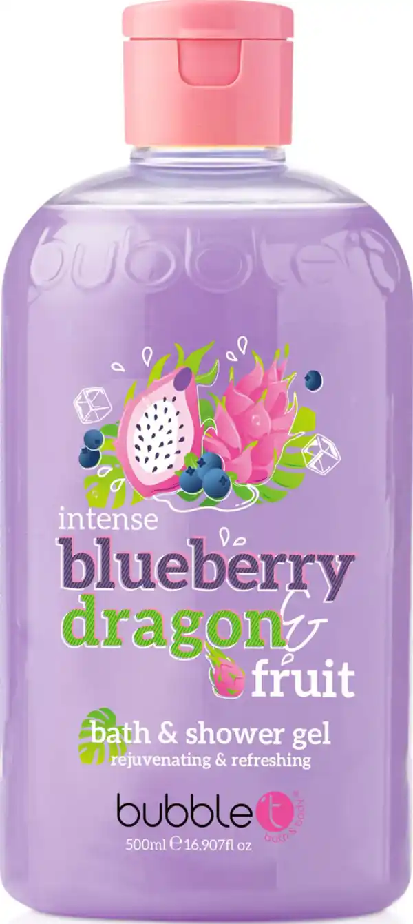 Bild 1 von bubble t Smoothie Blaubeere & Drachenfrucht Bade- & Duschgel, 500 ml