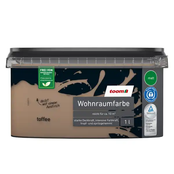 Bild 1 von toom Wohnraumfarbe 'Toffee' braun matt 1 l