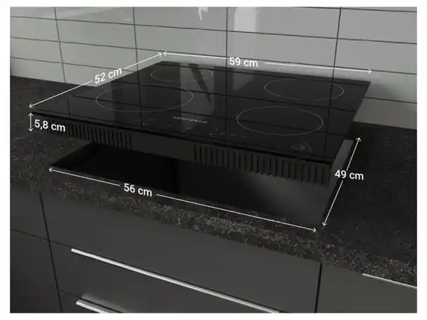 Bild 4 von Respekta Induktionskochfeld KM4295I-28 schwarz, 59 cm