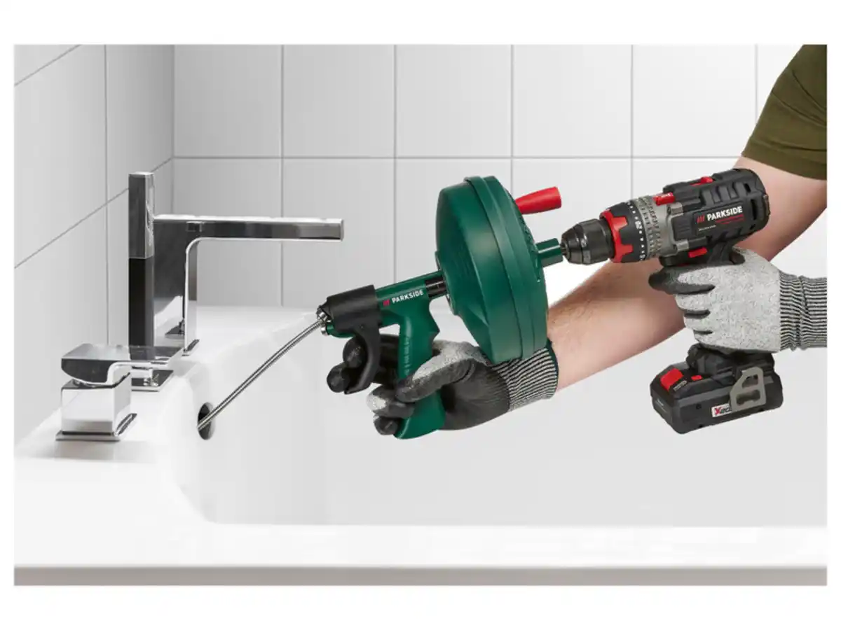 Bild 3 von PARKSIDE® Rohrreinigungsspirale, mit Handkurbel