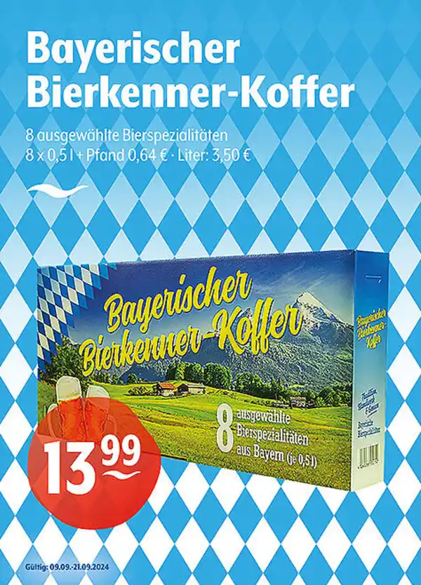 Bild 1 von Bayerischer Bierkenner-Koffer 8 ausgewählte Bierspezialitäten