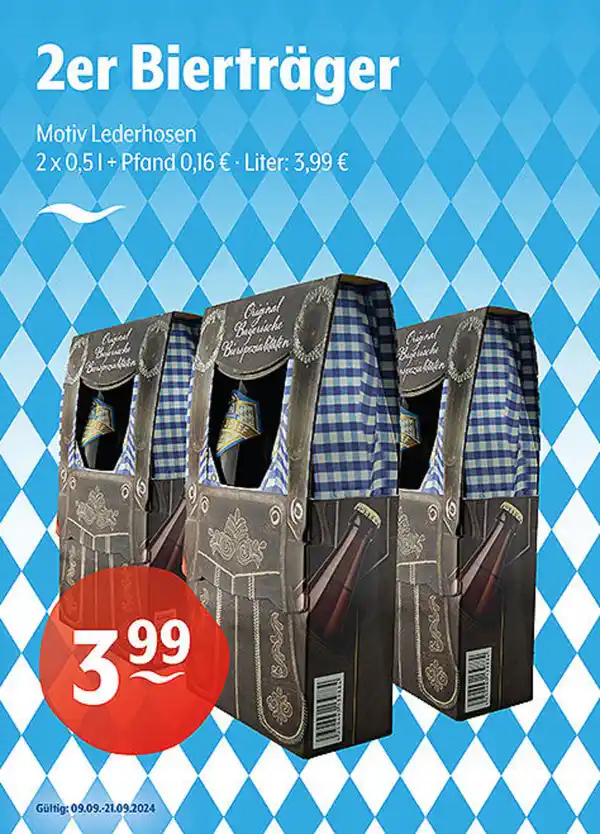 Bild 1 von 2er Bierträger Motiv Lederhosen