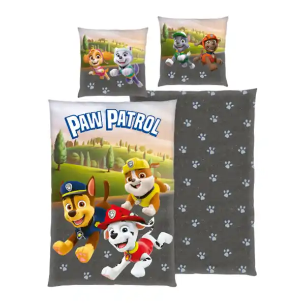 Bild 1 von Bettwäsche Paw Patrol, 135 x 200 cm, anthrazit