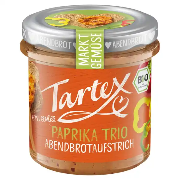 Bild 1 von TARTEX Bio-Brotaufstrich 140 g, Paprika Trio