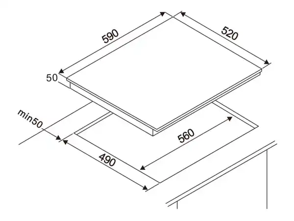 Bild 4 von Respekta Glaskeramikkochfeld KM4400-28, schwarz, 59 cm