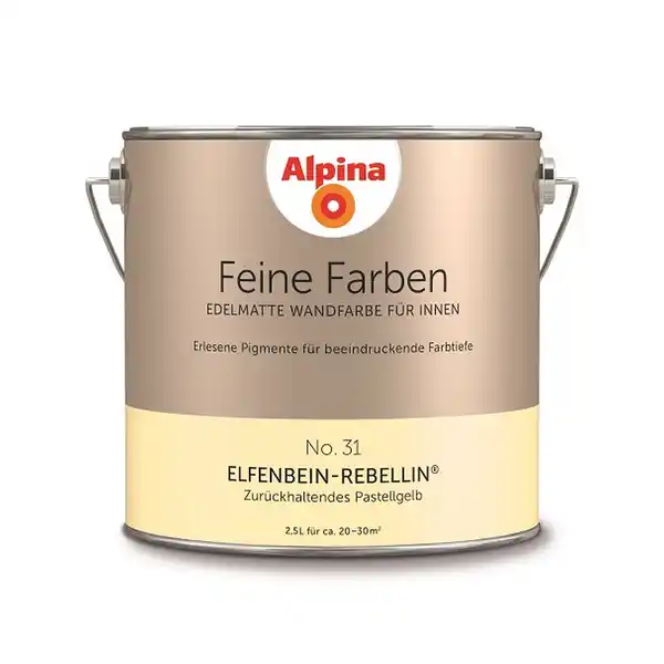 Bild 1 von Alpina Feine Farben 'Elfenbein Rebellin' pastellgelb matt 2,5 l