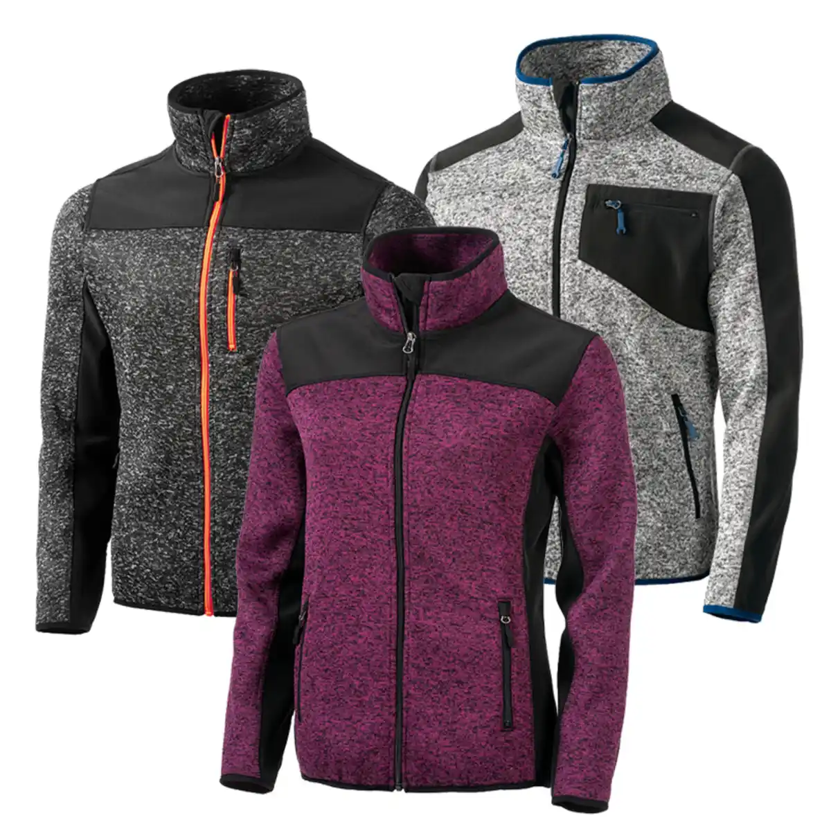 Bild 1 von PRO Damen Arbeits- Strickfleece Jacke