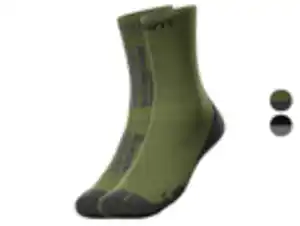 CRIVIT Herren Outdoorsocken, 2 Paar, mit SmartStep-Fußbett