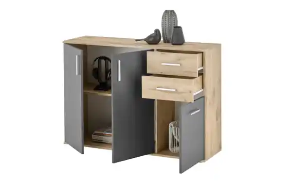 Bild 3 von Kommode BC 1040, Viking Eiche-Nachbildung/grau, 120 x 84 cm