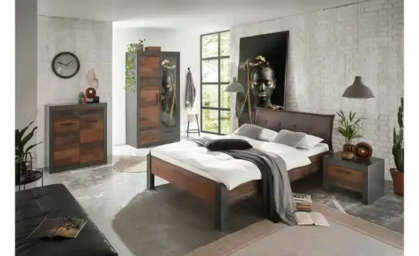 Bild 1 von Schlafzimmer braun Maße (cm): B: 105 H: 60 Komplett-Schlafzimmer - Möbel Kraft