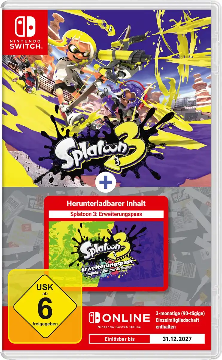 Bild 1 von Splatoon 3 Bundle inkl. Erweiterungspass + 90 Tage Nintendo Switch Online