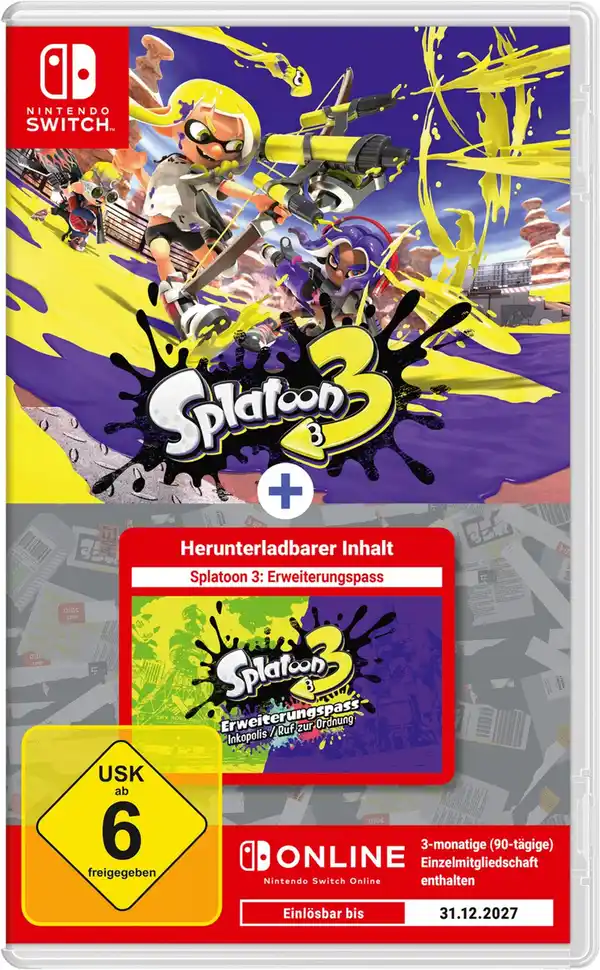 Bild 1 von Splatoon 3 Bundle inkl. Erweiterungspass + 90 Tage Nintendo Switch Online