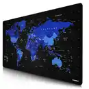 Bild 1 von Titanwolf Gaming Mauspad, XXXL Speed Mousepad 1200 x 600 mm, Geschwindigkeit & Präzision, Weltkarte blau