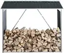 Bild 1 von Duramax Kaminholzregal anthrazit 182 x 74 x 162,5 cm (BxTxH)