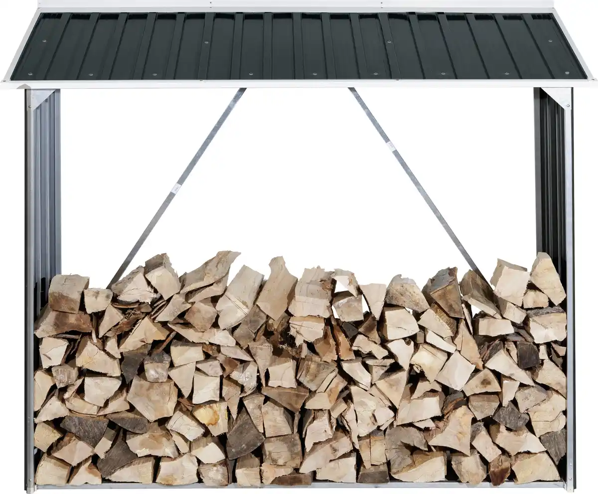 Bild 1 von Duramax Kaminholzregal anthrazit 182 x 74 x 162,5 cm (BxTxH)