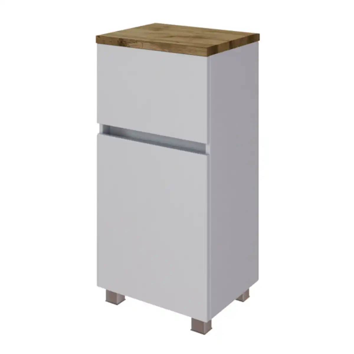 Bild 1 von Unterschrank Bristol, 40 cm, matt weiß/weiß