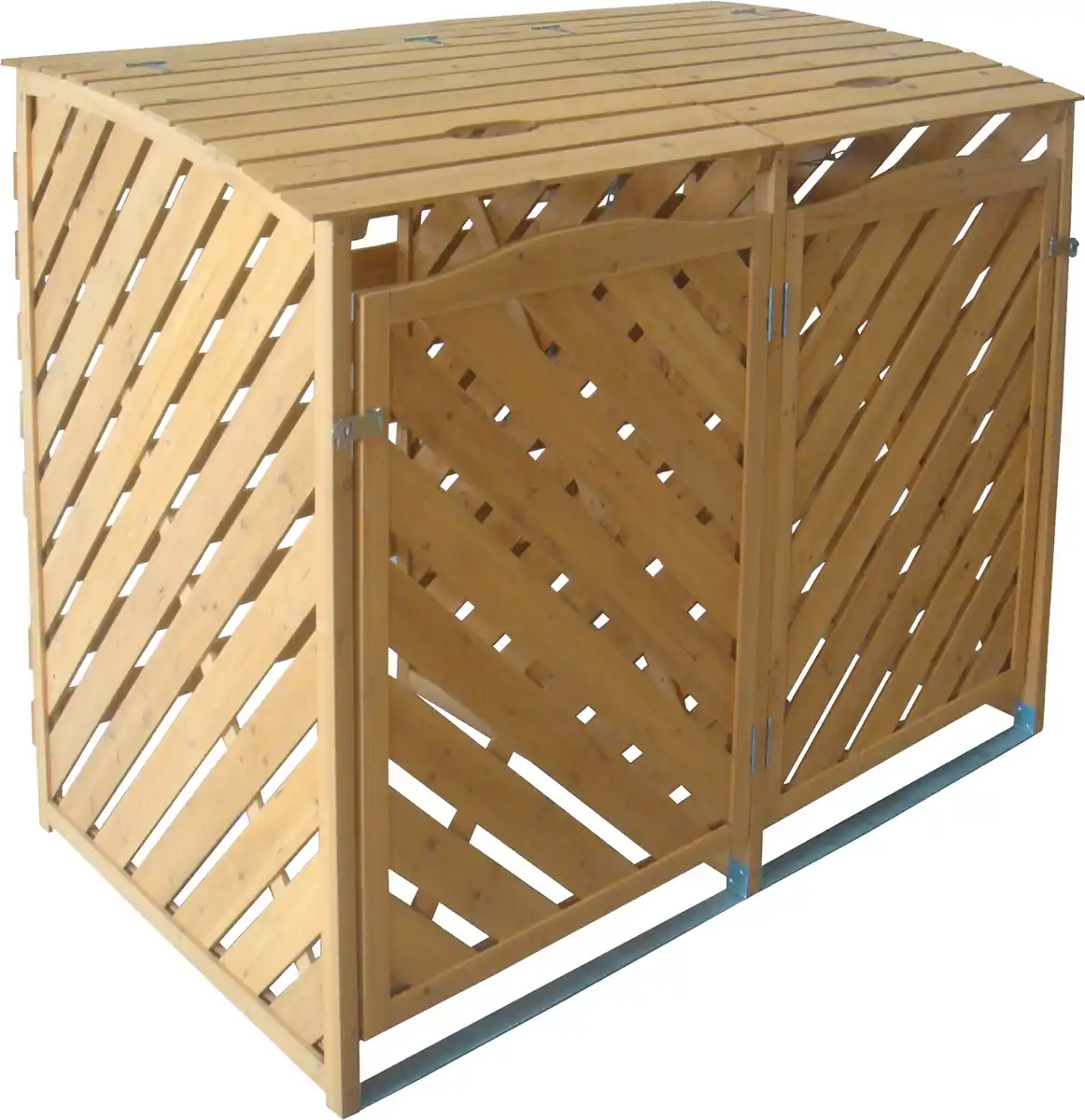 Bild 1 von TrendLine Mülltonnenbox aus Holz für 2 x 240 l Mülltonnen