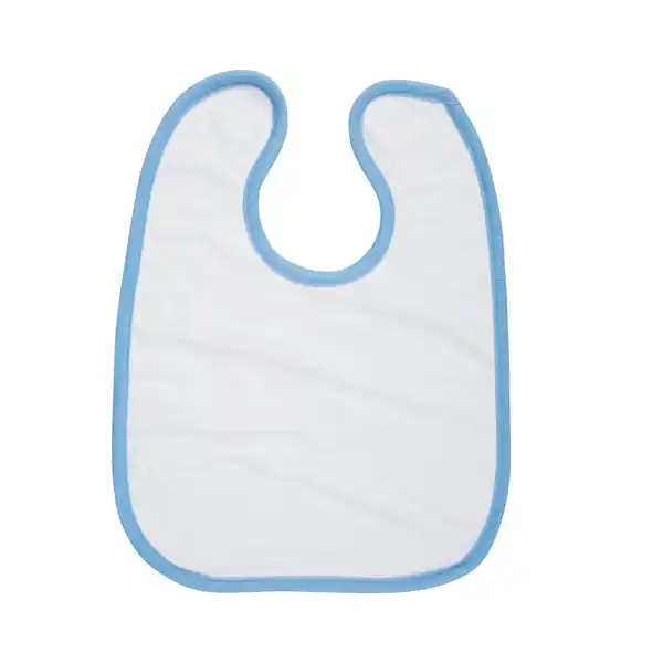 Bild 1 von Babylatz individuell bedruckbar aus Baumwolle mit Klettverschluss, gelb/rosa/blau